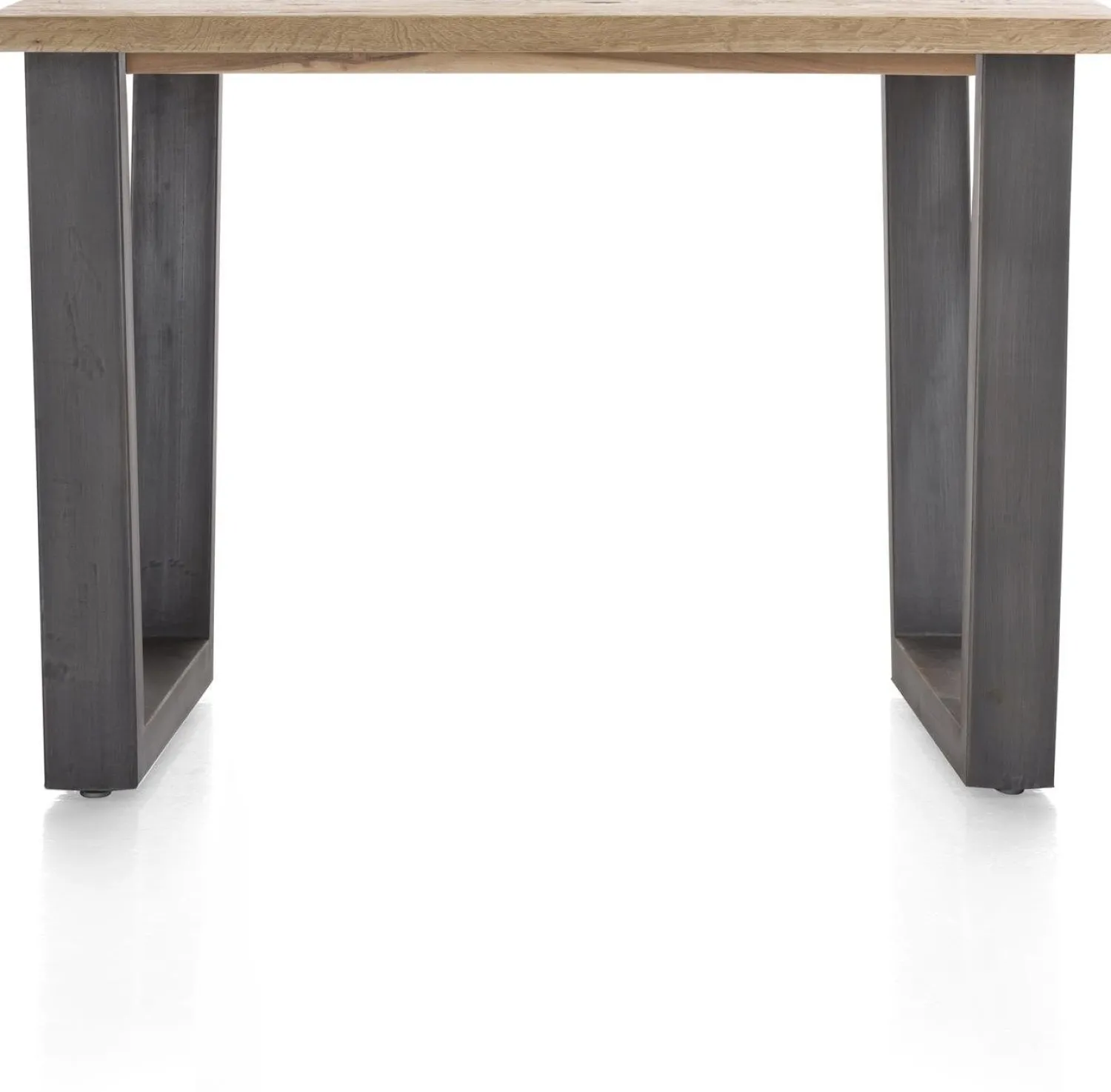 Houten Bartafels-Henders en Hazel Metalox V-poot Bartafel Railway Brown