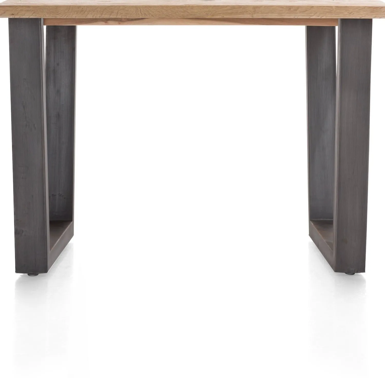 Houten Bartafels-Henders en Hazel Metalox V-poot Bartafel Railway Brown