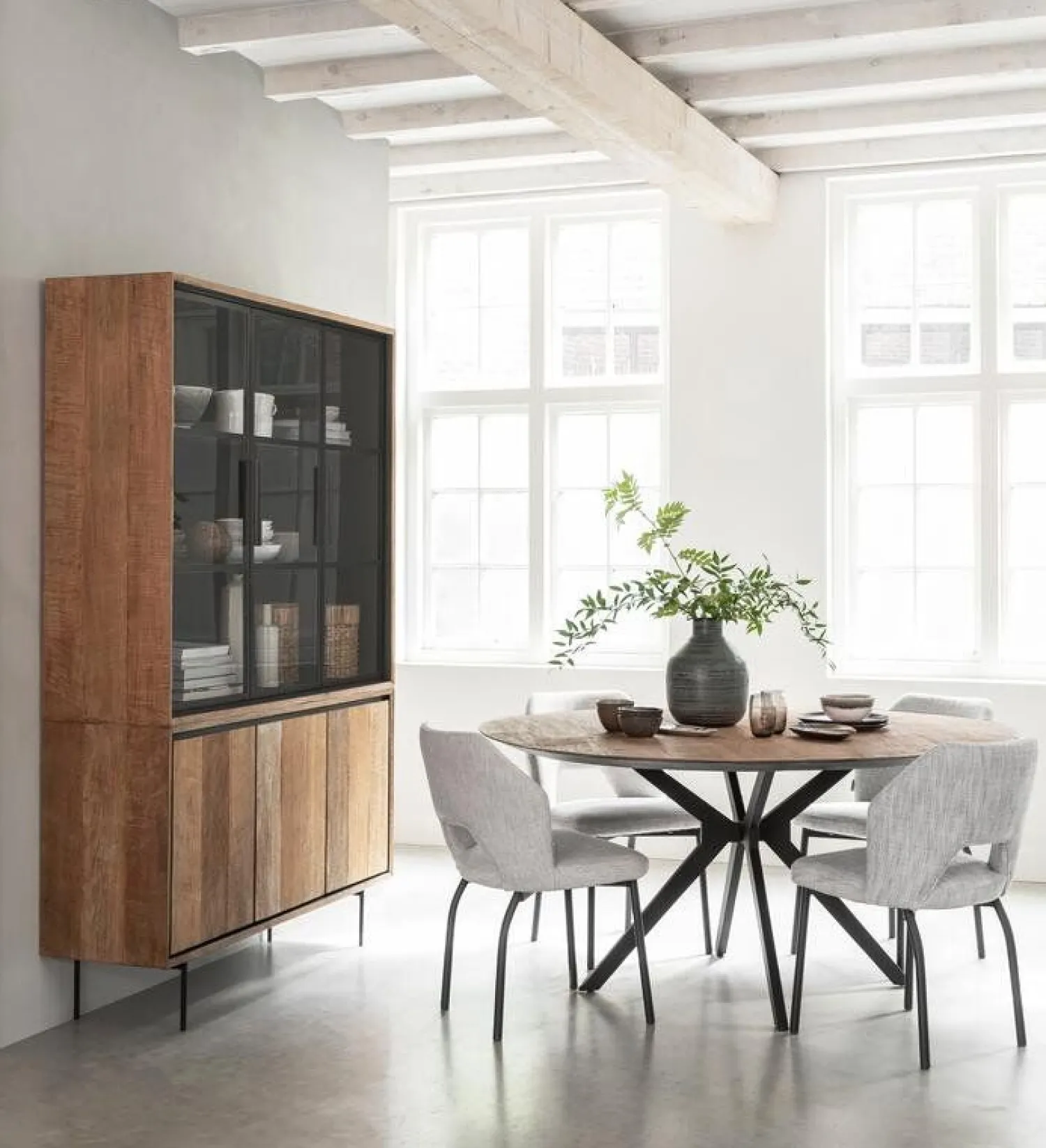 Vitrinekasten-DTP Home Metropole Vitrinekast Naturel