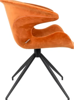 Eetkamerstoelen Met Armleuning-Zuiver Mia (set van 2) Eetkamerstoel Orange