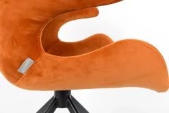Eetkamerstoelen Met Armleuning-Zuiver Mia (set van 2) Eetkamerstoel Orange