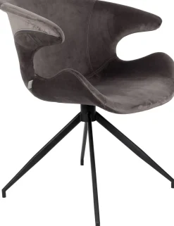 Eetkamerstoelen Met Armleuning-Zuiver Mia (set van 2) Eetkamerstoel Grey
