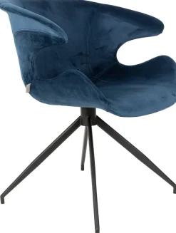 Eetkamerstoelen Met Armleuning-Zuiver Mia (set van 2) Eetkamerstoel Blue