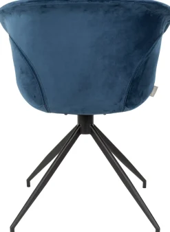 Eetkamerstoelen Met Armleuning-Zuiver Mia (set van 2) Eetkamerstoel Blue