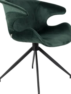 Eetkamerstoelen Met Armleuning-Zuiver Mia (set van 2) Eetkamerstoel Green