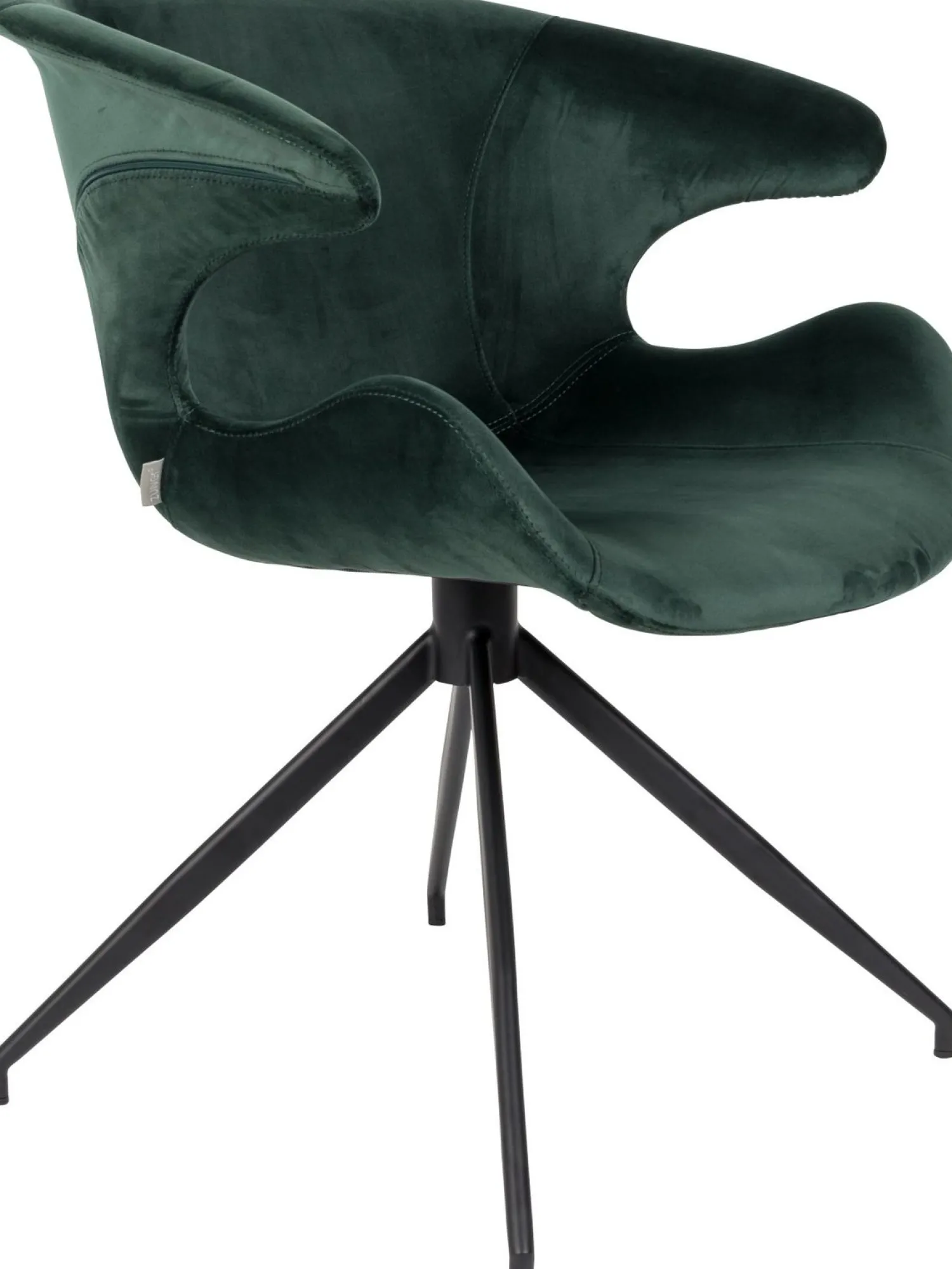 Eetkamerstoelen Met Armleuning-Zuiver Mia (set van 2) Eetkamerstoel Green