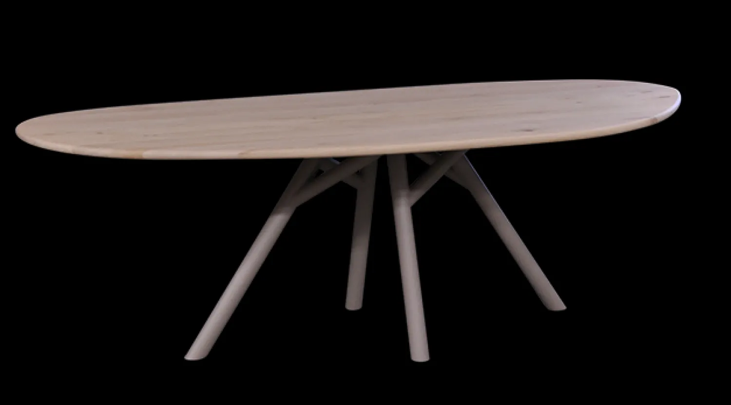 Ovale Eettafels-Eijerkamp Collectie Mika Eettafel Brown