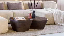 Houten Salontafels|Organische Salontafels-Eleonora Mila Salontafel Bruin