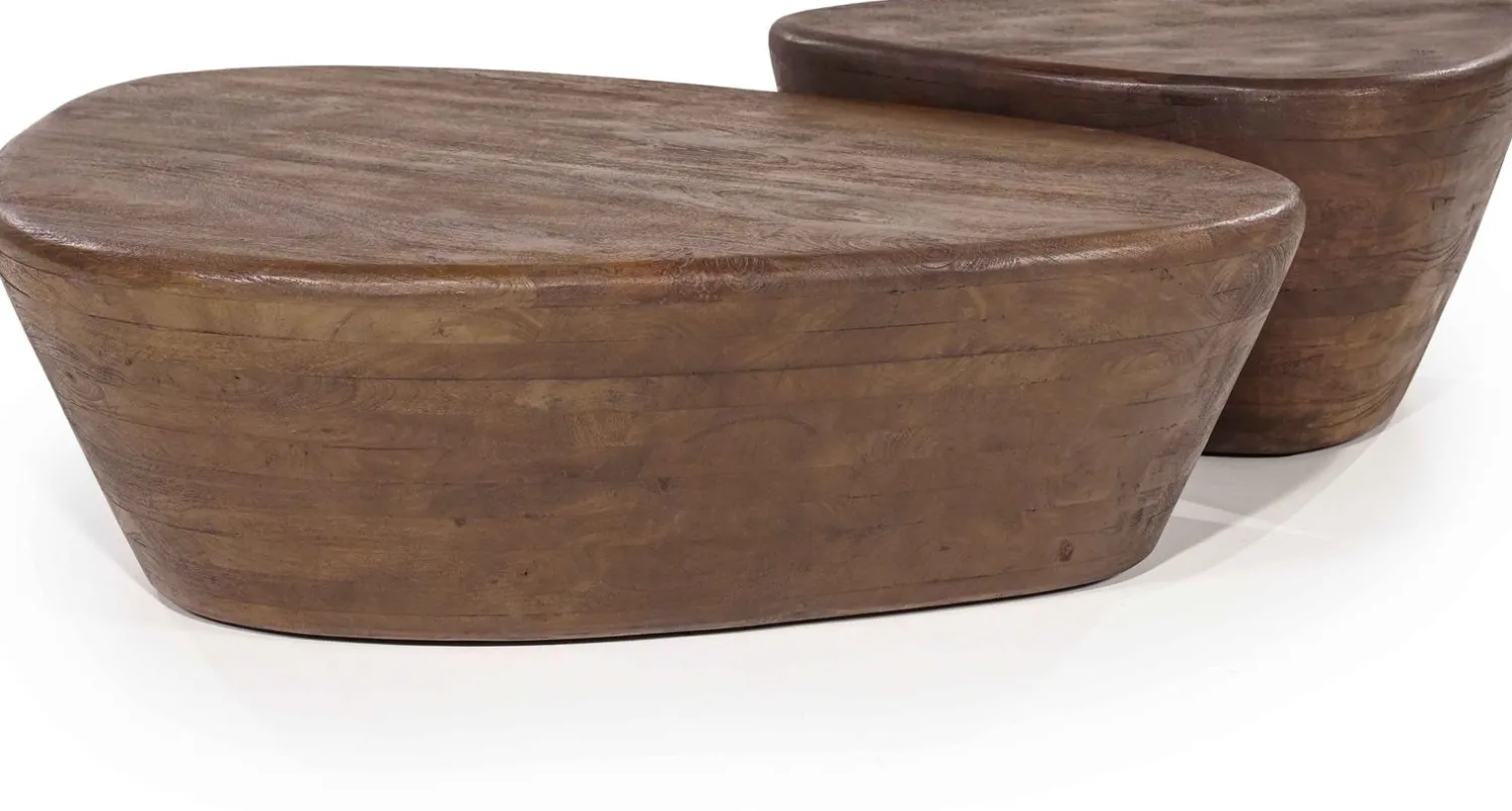 Houten Salontafels|Organische Salontafels-Eleonora Mila Salontafel Bruin