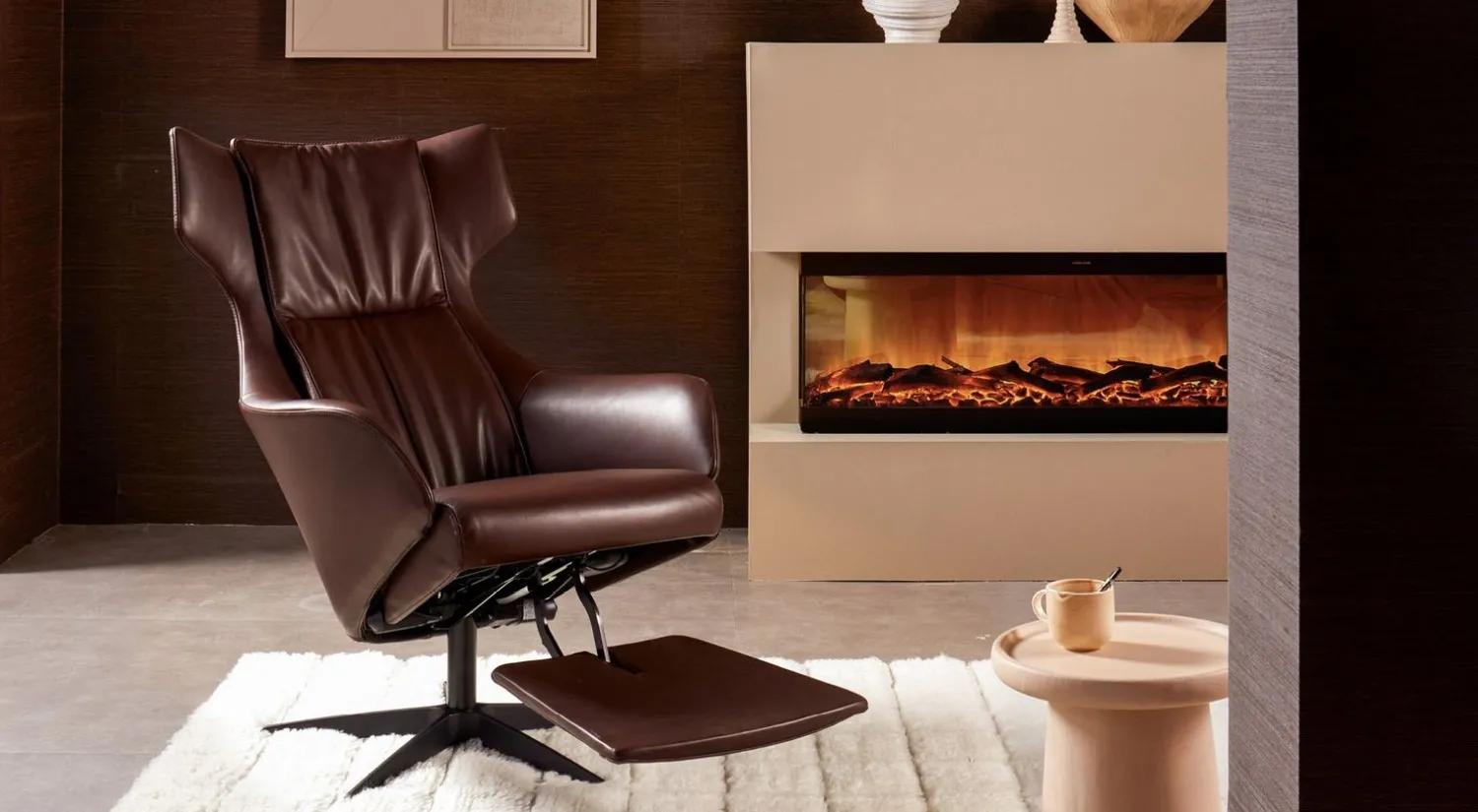 Leren Fauteuils|Relaxfauteuils-Eijerkamp Collectie Miles L Relaxfauteuil Zwart