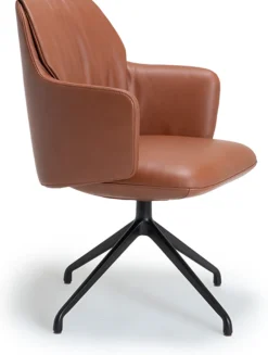 Eetkamerstoelen Met Armleuning-Movani Milo Eetkamerstoel Bronze
