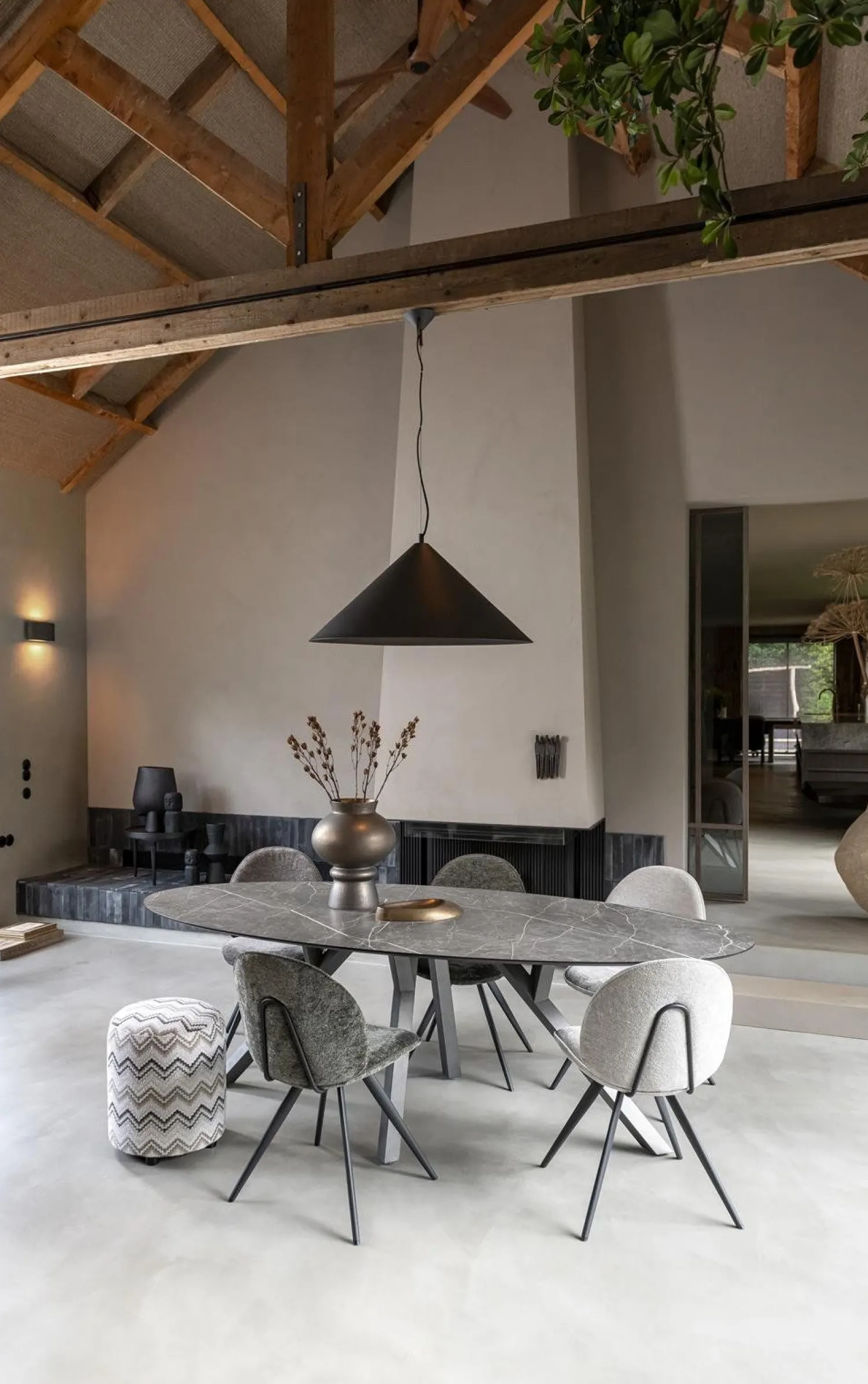 Ovale Eettafels-XOOON Minato Ovaal Eettafel Licht Grijs
