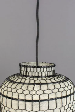 Hanglampen|Hanglampen-Dutchbone Ming Hanglamp Black, White