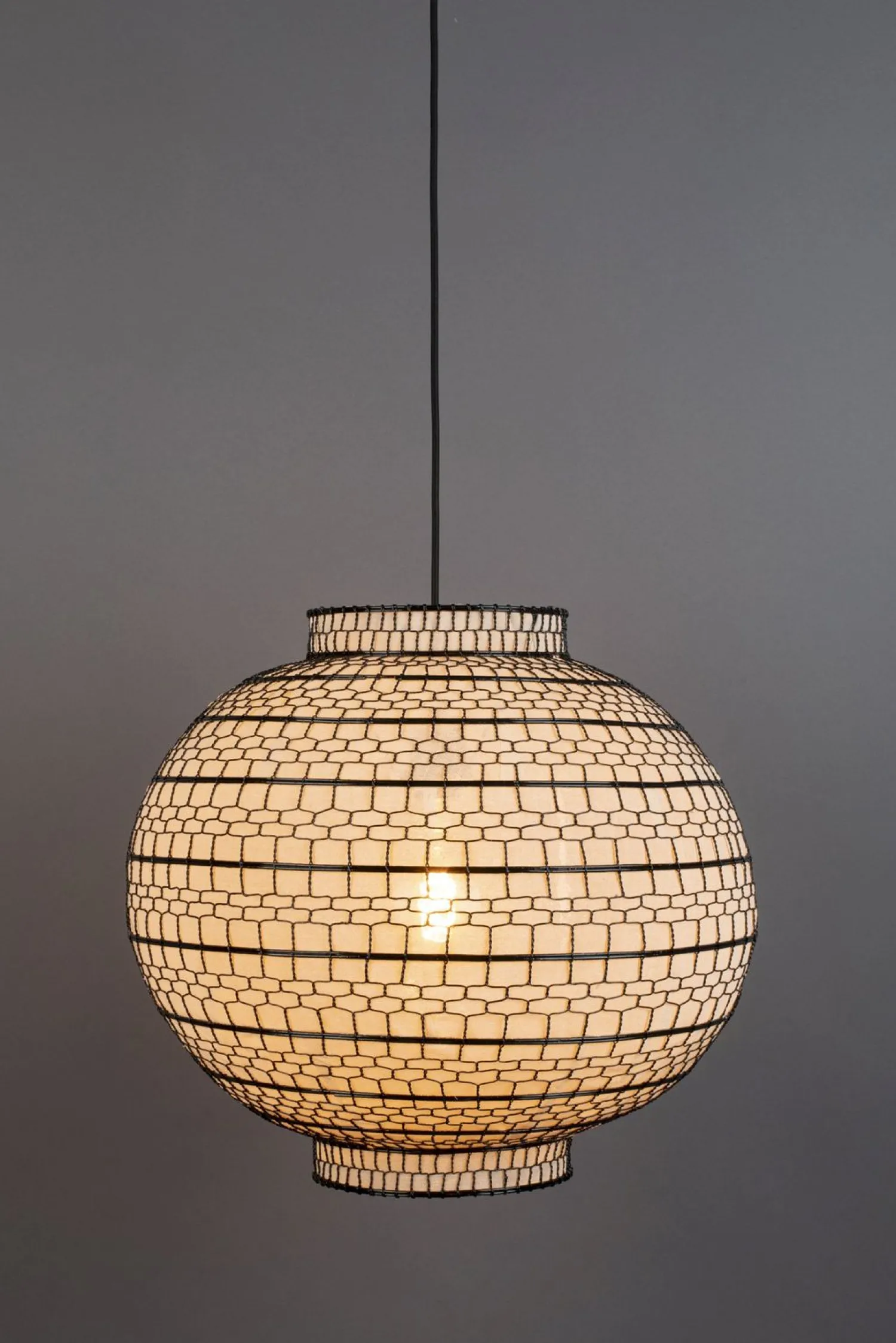 Hanglampen|Hanglampen-Dutchbone Ming Hanglamp Black, White