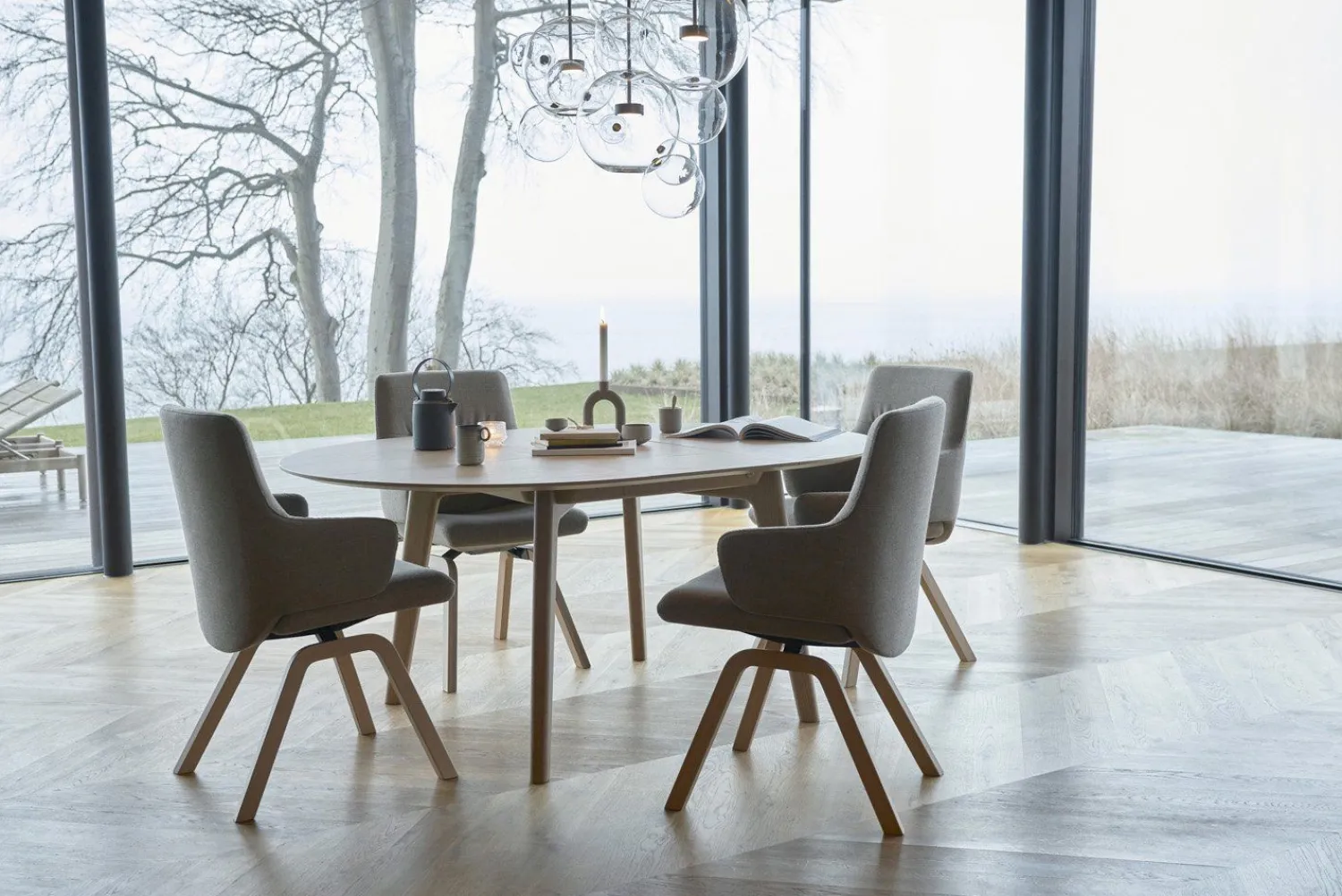 Eetkamerstoelen Met Armleuning-Stressless Mint Eetkamerstoel Dark Grey