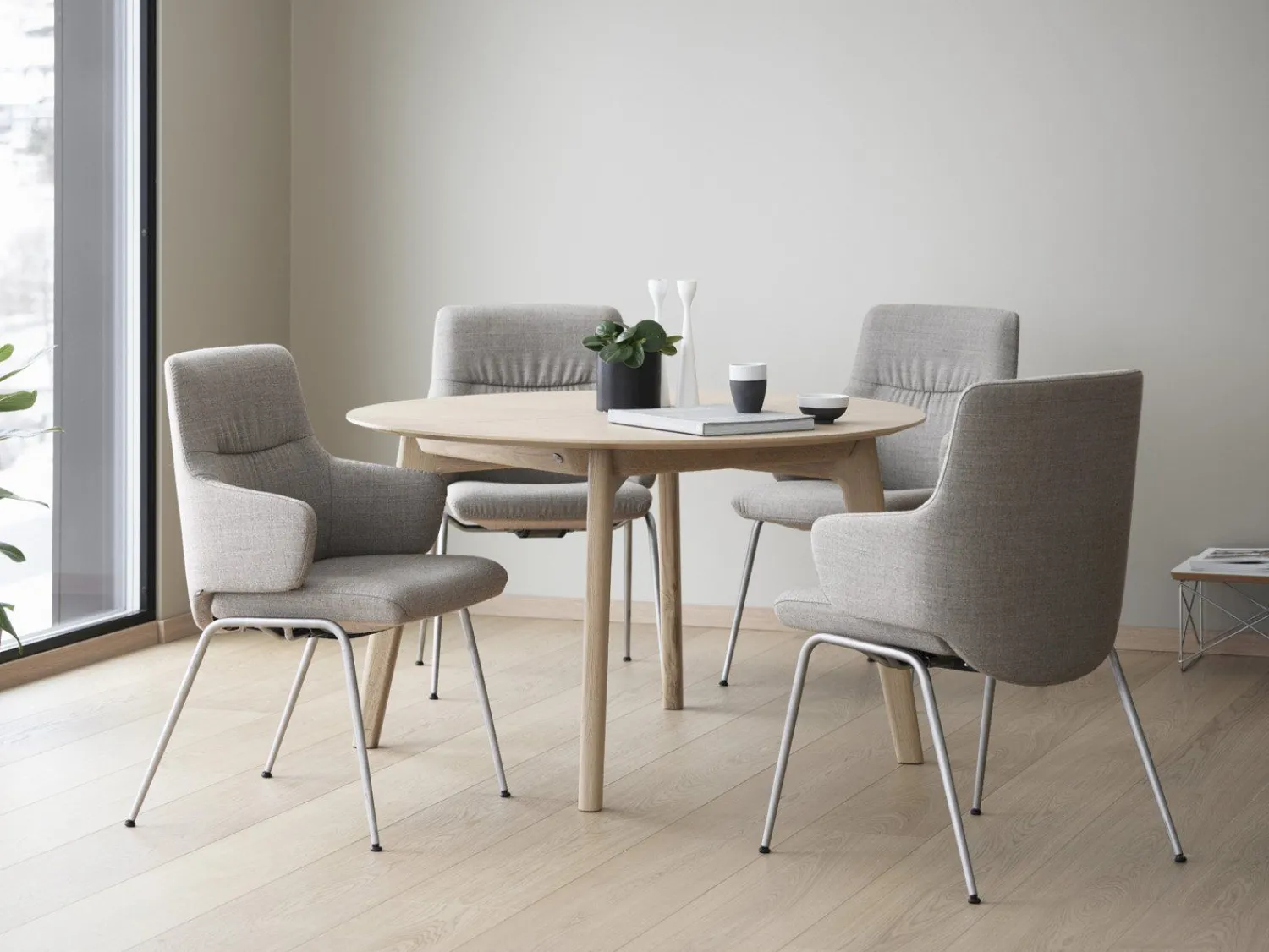Eetkamerstoelen Met Armleuning-Stressless Mint Eetkamerstoel Dark Grey
