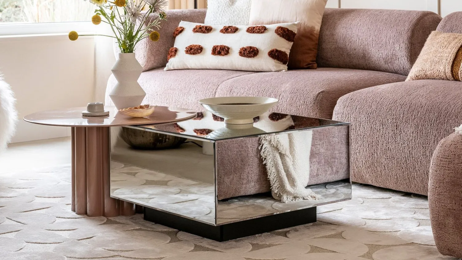 Vierkante Salontafels-HKLIVING Mirror Block Salontafel Clear