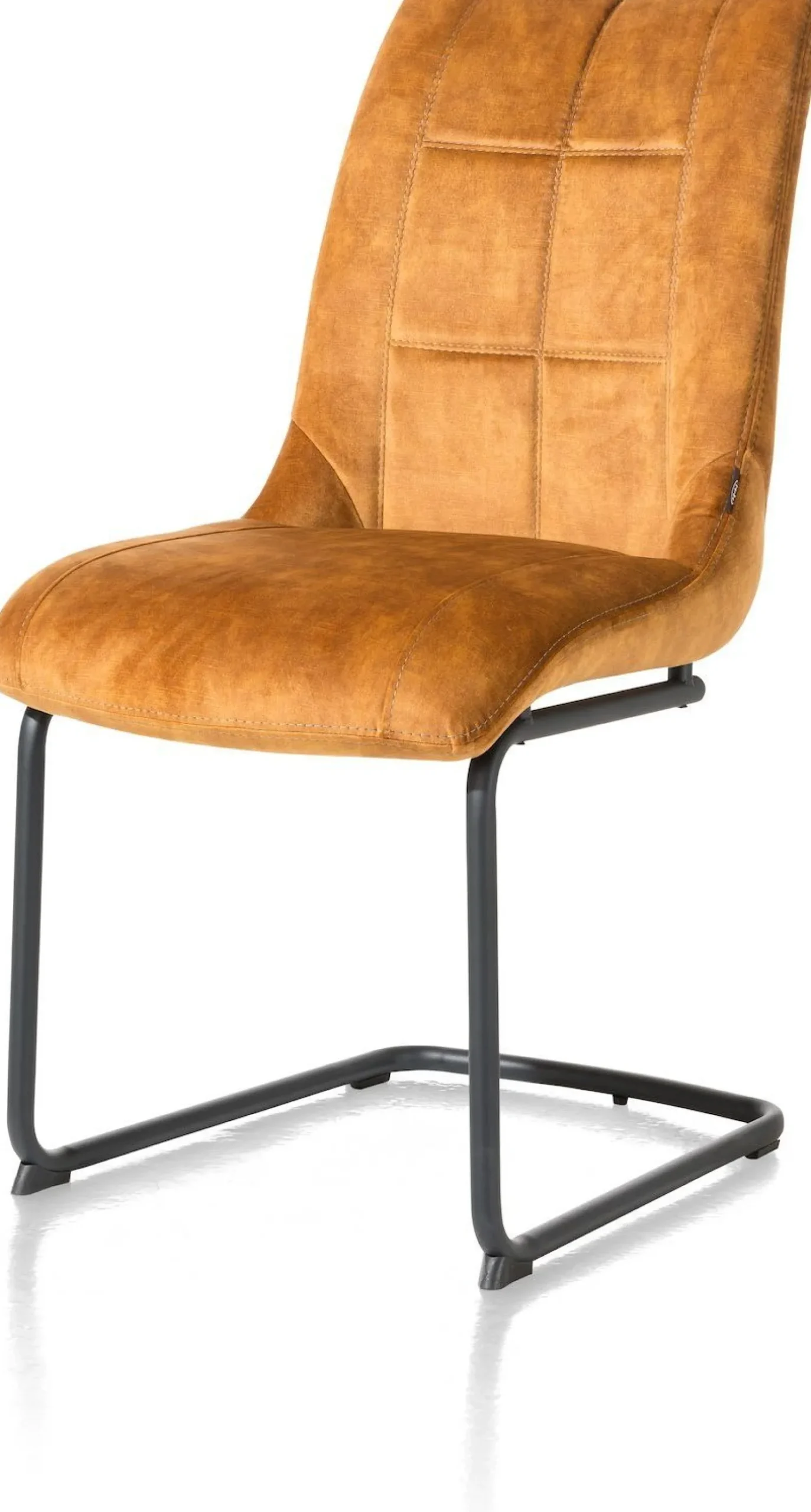 Eetkamerstoelen Zonder Armleuning-Henders en Hazel Mischa Rond Eetkamerstoel Okergeel
