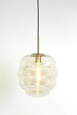 Glazen Hanglampen|Glazen Hanglampen-Trendhopper Misty Hanglamp Goud, Cognac