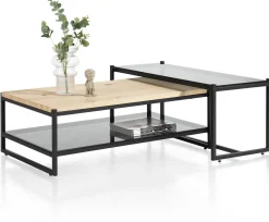 Houten Salontafels-XOOON Modali Salontafel Naturel, Onyx