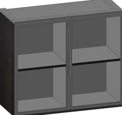 Vitrinekasten|Opbergkasten-XOOON Modulo Vitrinekast Onyx