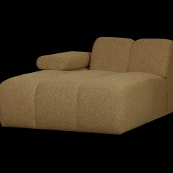 Elementenbanken-WOOOD Mojo Bouclé Chaise Longue Yellow, Brown Melange