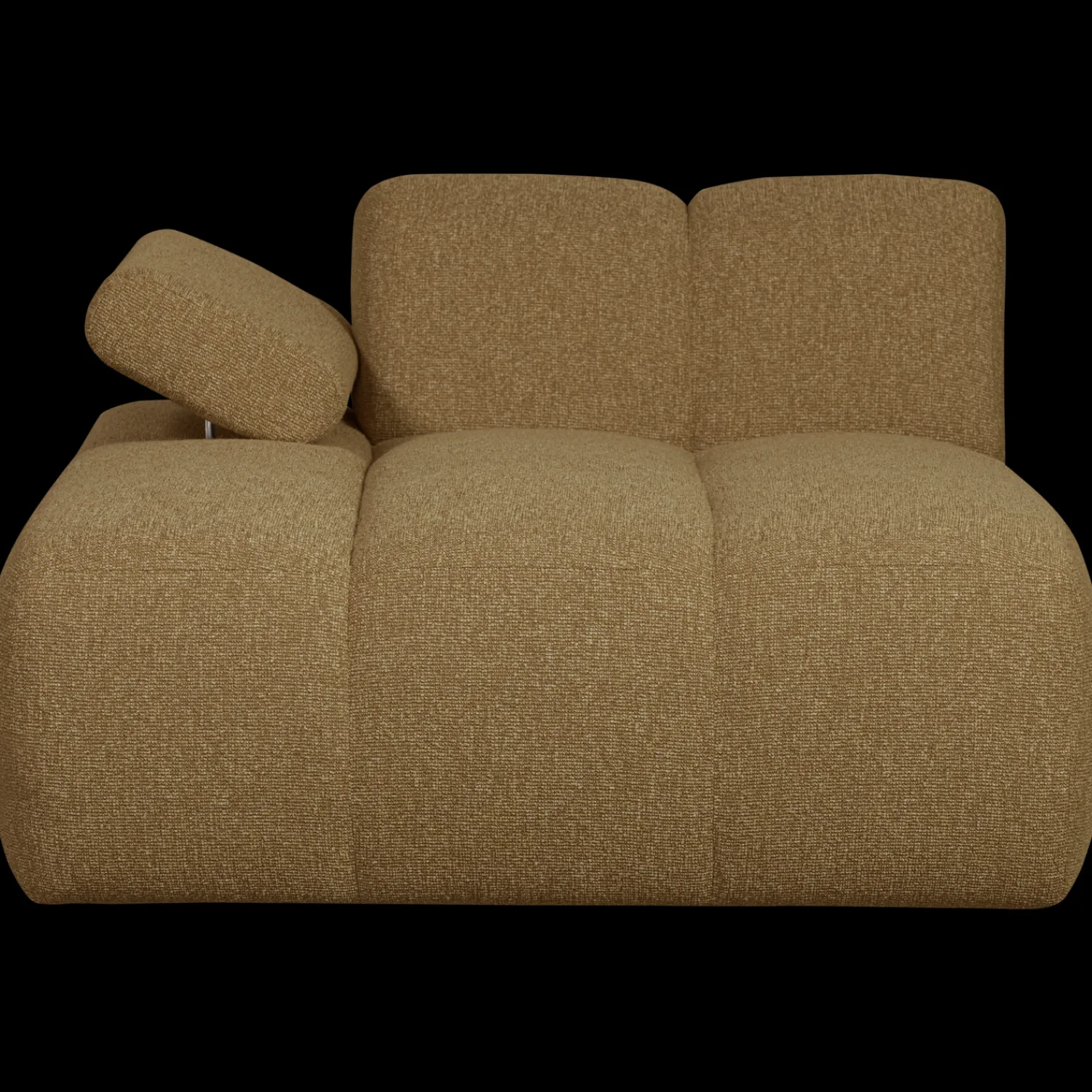 Elementenbanken-WOOOD Mojo Bouclé Chaise Longue Yellow, Brown Melange