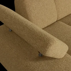 Elementenbanken-WOOOD Mojo Bouclé Chaise Longue Yellow, Brown Melange
