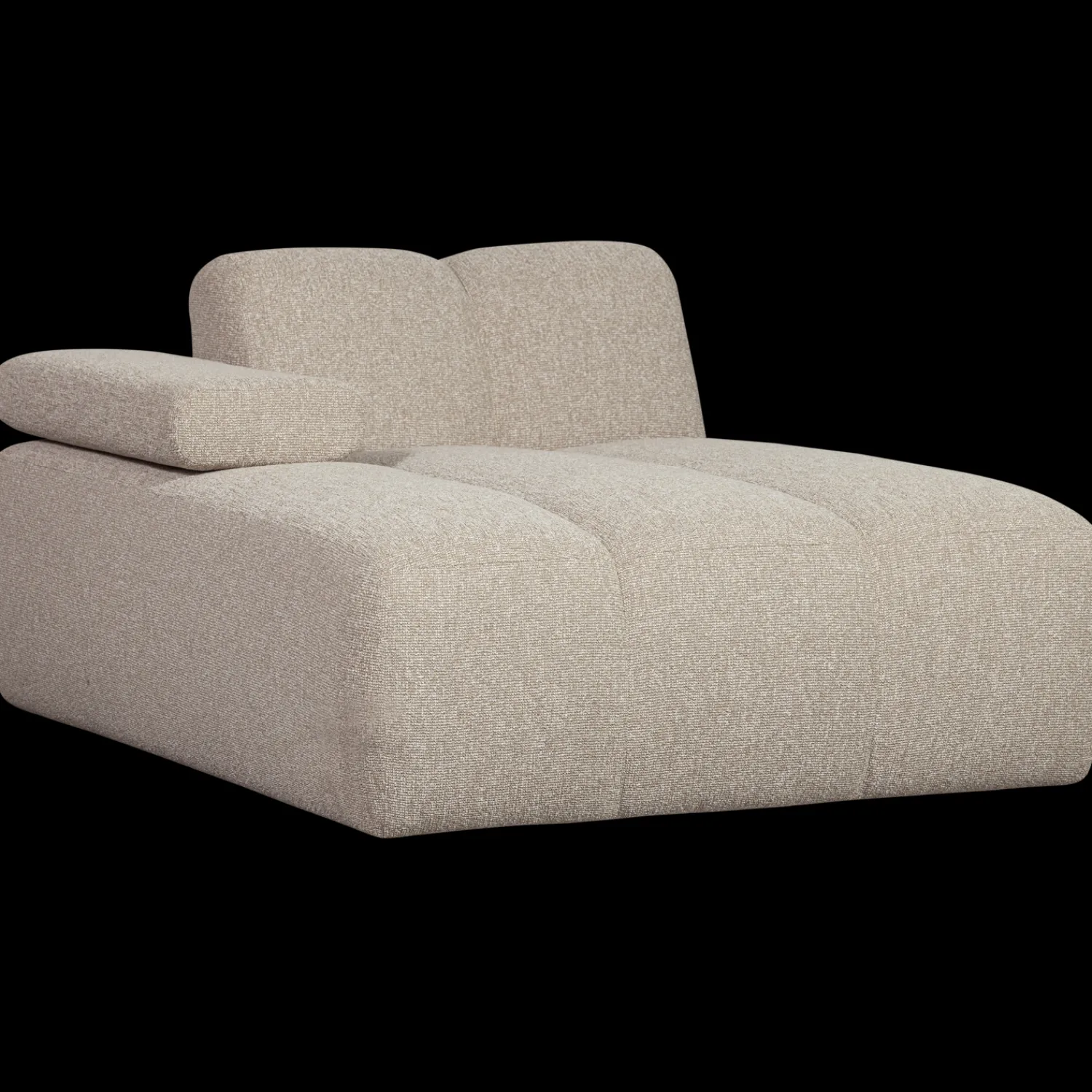 Elementenbanken-WOOOD Mojo Bouclé Chaise Longue Beige Melange