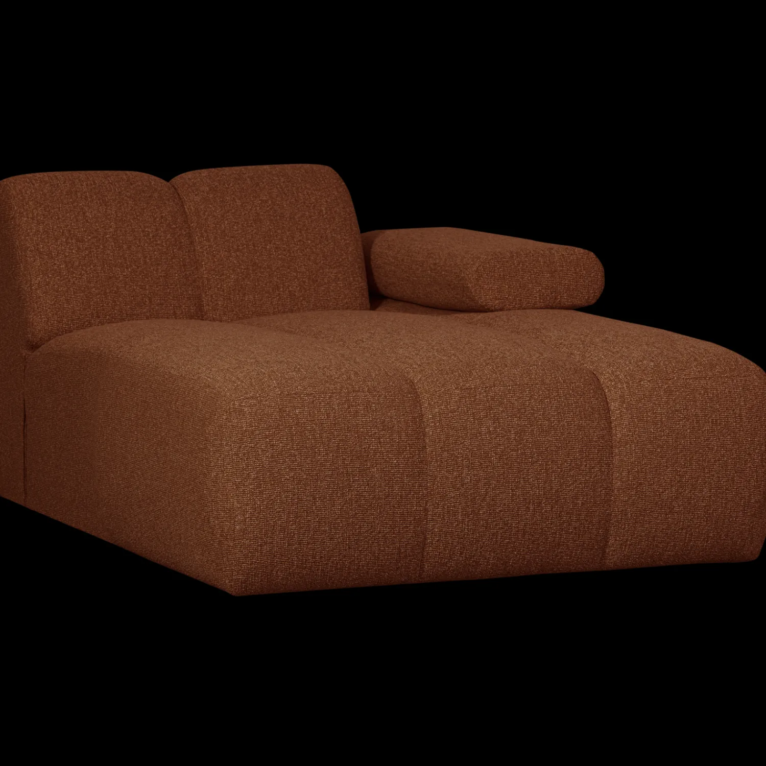 Elementenbanken-WOOOD Mojo Bouclé Chaise Longue Rust Brown Melange