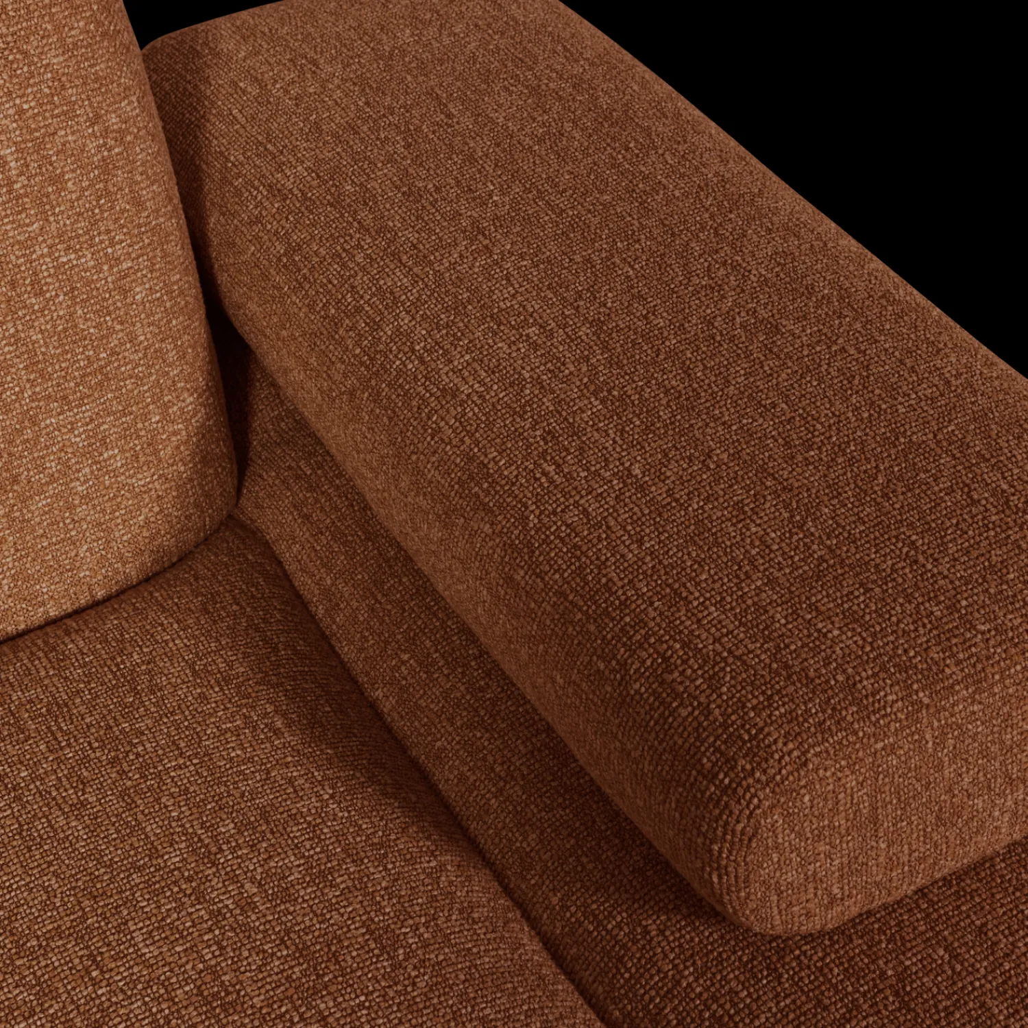 Elementenbanken-WOOOD Mojo Bouclé Chaise Longue Rust Brown Melange