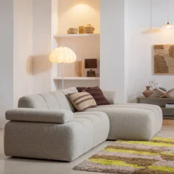 Elementenbanken-WOOOD Mojo Bouclé Chaise Longue Beige Melange