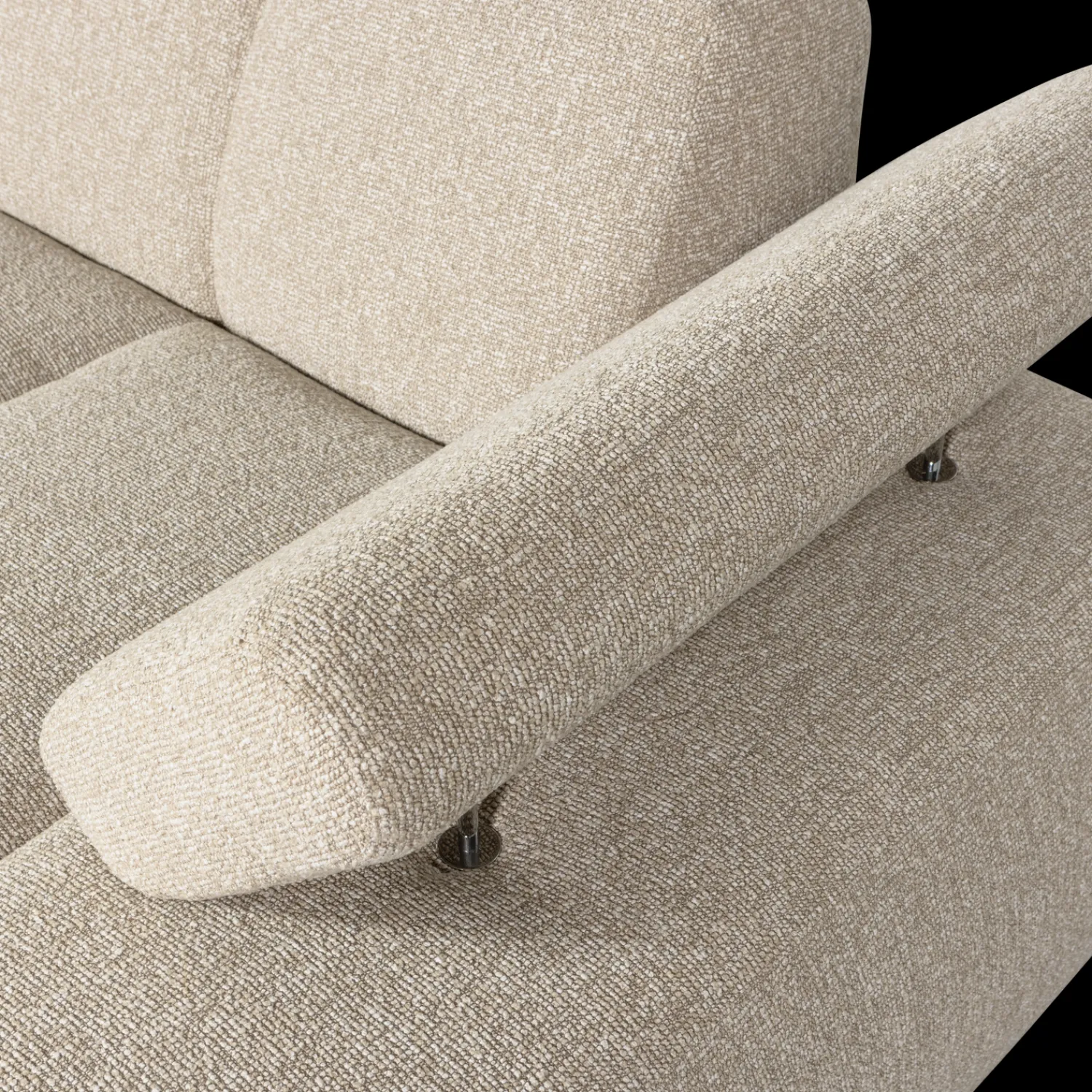 Elementenbanken-WOOOD Mojo Bouclé Chaise Longue Beige Melange