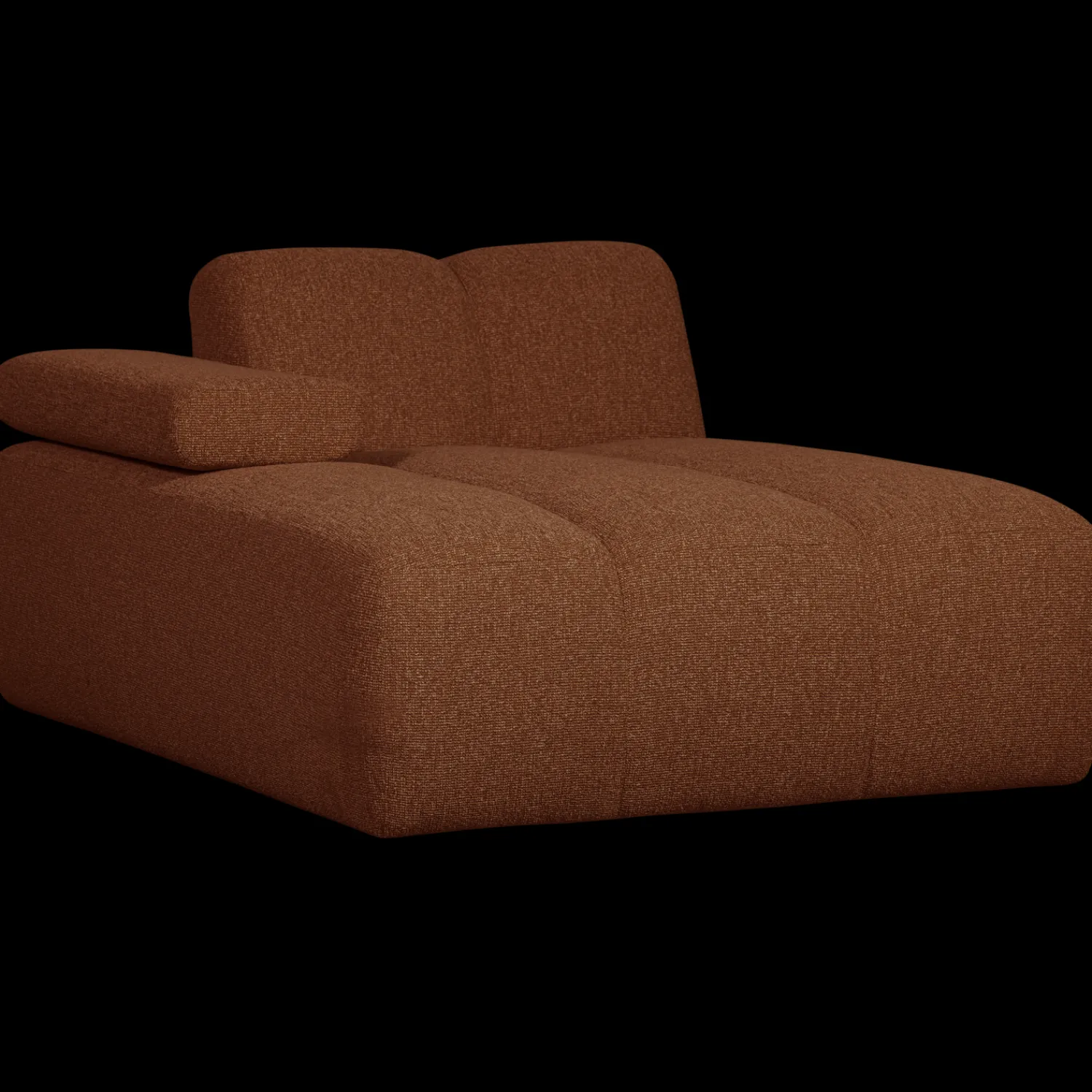 Elementenbanken-WOOOD Mojo Bouclé Chaise Longue Rust Brown Melange