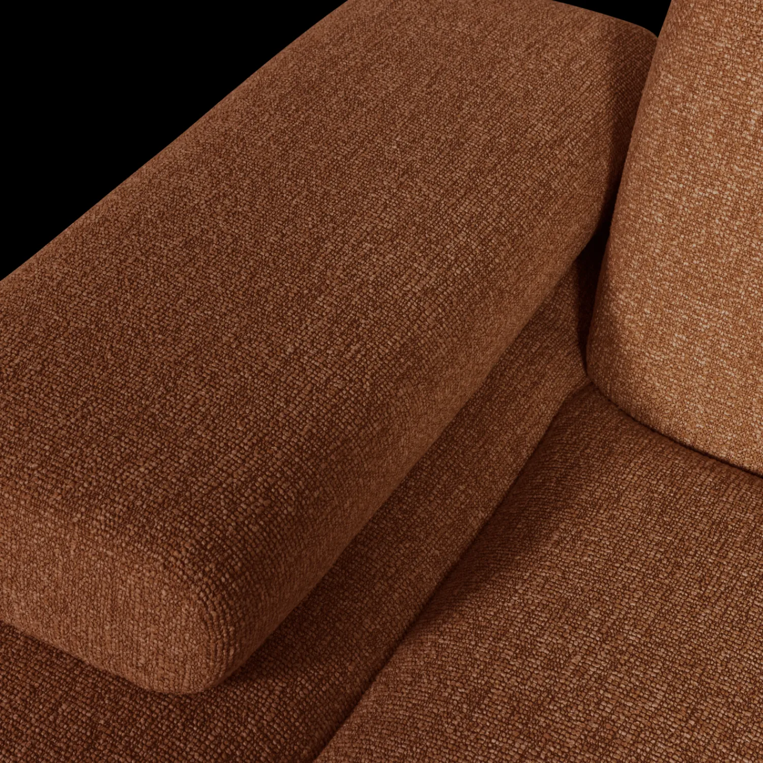 Elementenbanken-WOOOD Mojo Bouclé Chaise Longue Rust Brown Melange