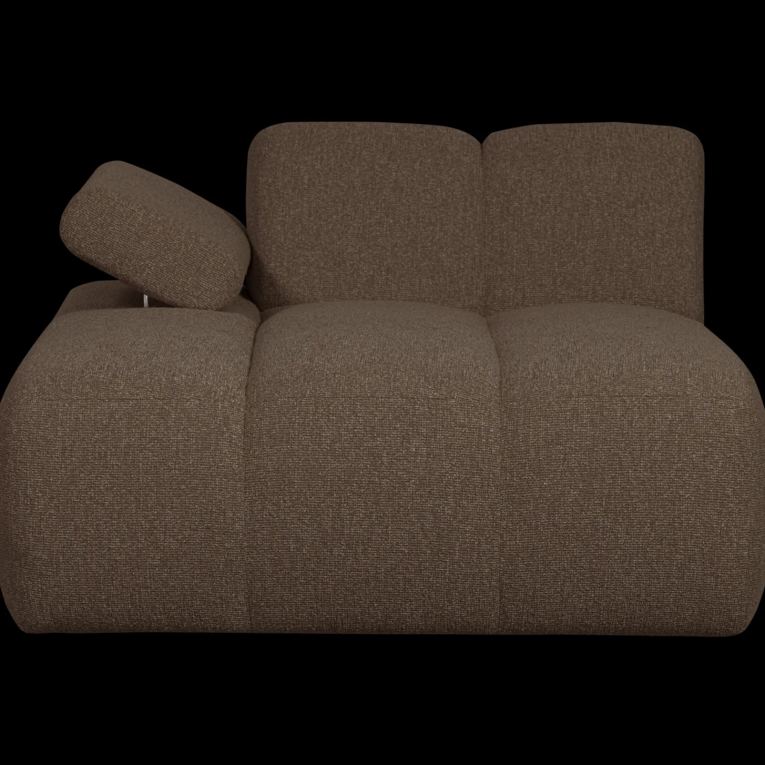 Elementenbanken-WOOOD Mojo Bouclé Chaise Longue Brown Melange