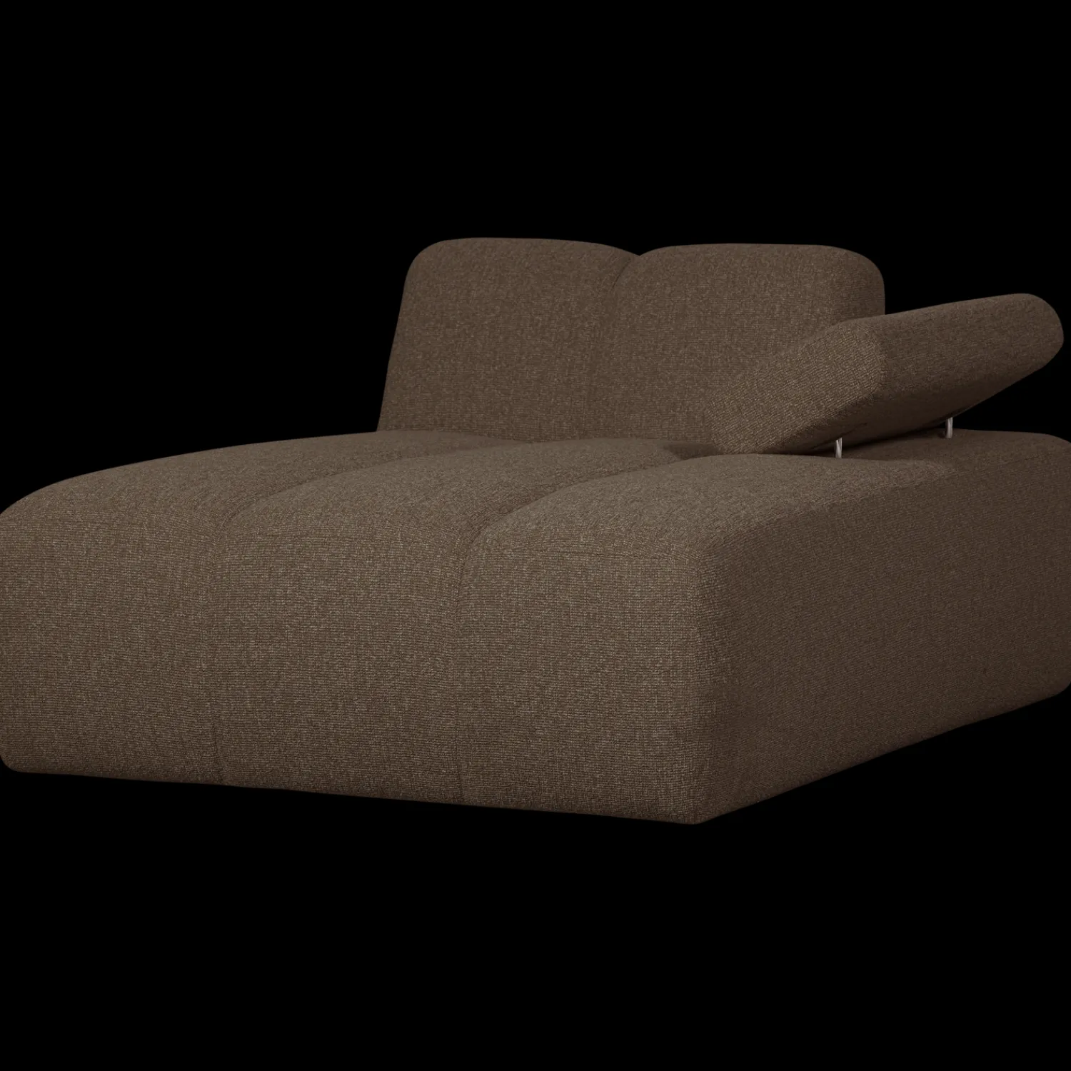 Elementenbanken-WOOOD Mojo Bouclé Chaise Longue Brown Melange