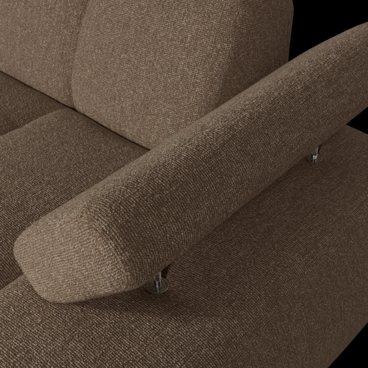 Elementenbanken-WOOOD Mojo Bouclé Chaise Longue Brown Melange