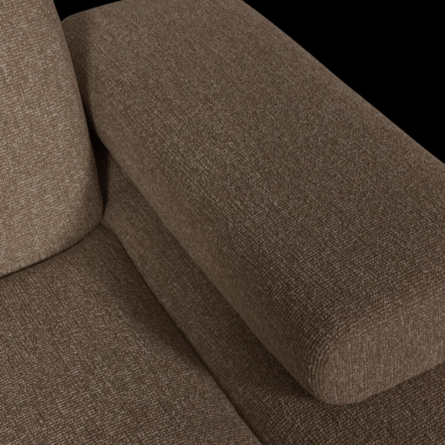 Elementenbanken-WOOOD Mojo Bouclé Chaise Longue Brown Melange