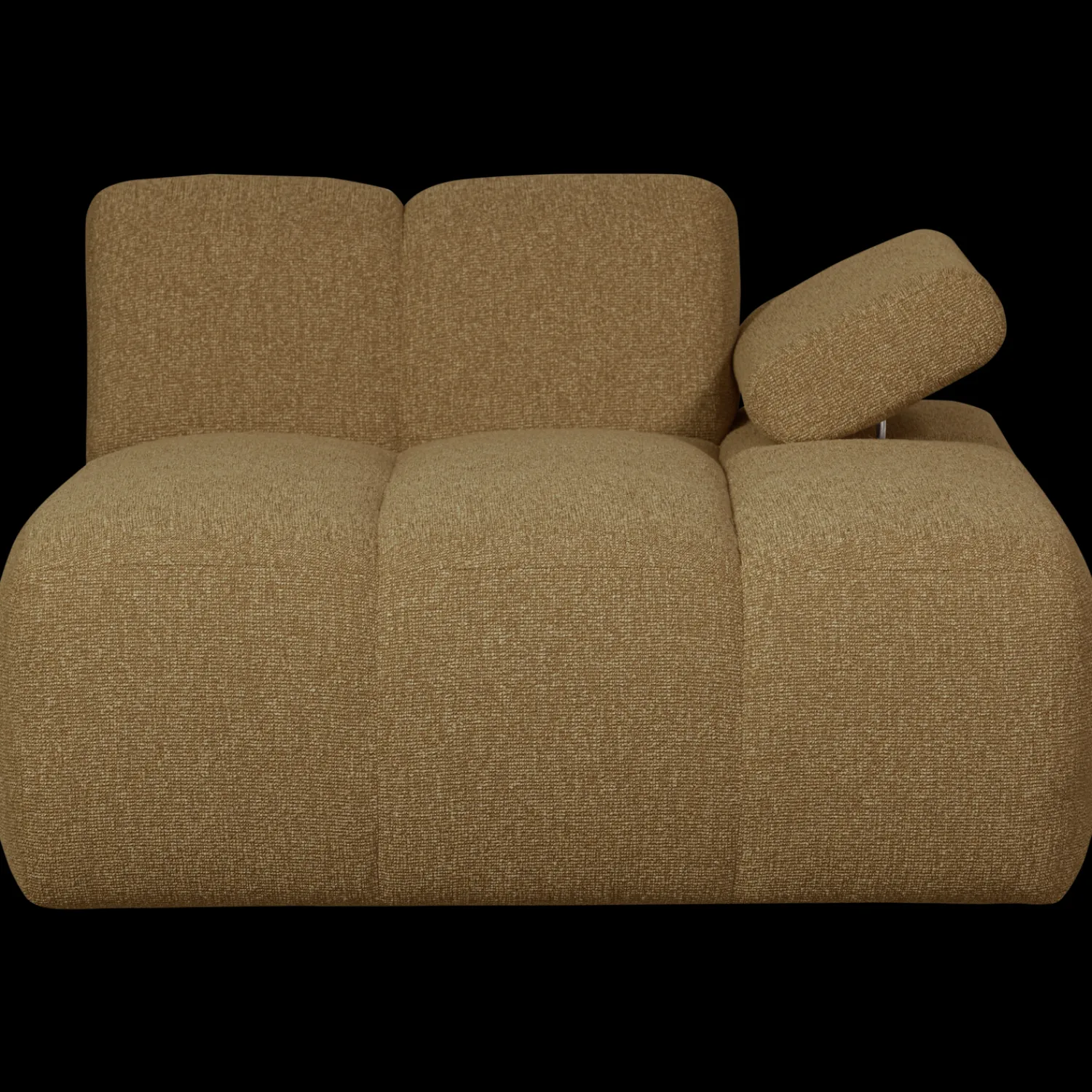 Elementenbanken-WOOOD Mojo Bouclé Chaise Longue Yellow, Brown Melange