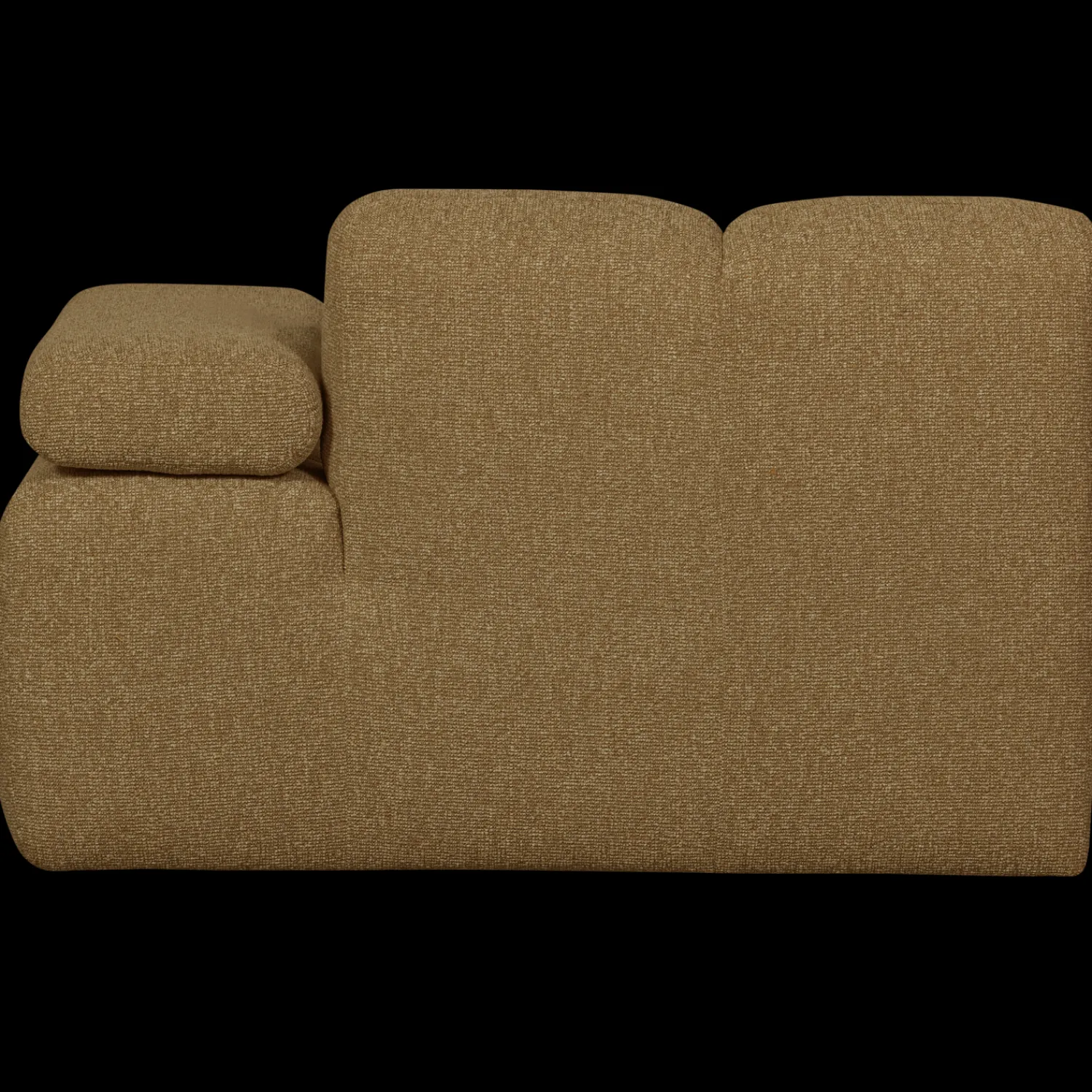 Elementenbanken-WOOOD Mojo Bouclé Chaise Longue Yellow, Brown Melange