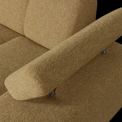 Elementenbanken-WOOOD Mojo Bouclé Chaise Longue Yellow, Brown Melange