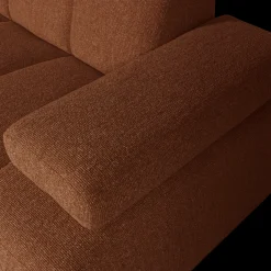 Elementenbanken-WOOOD Mojo Bouclé Chaise Longue Bank Rust Brown Melange