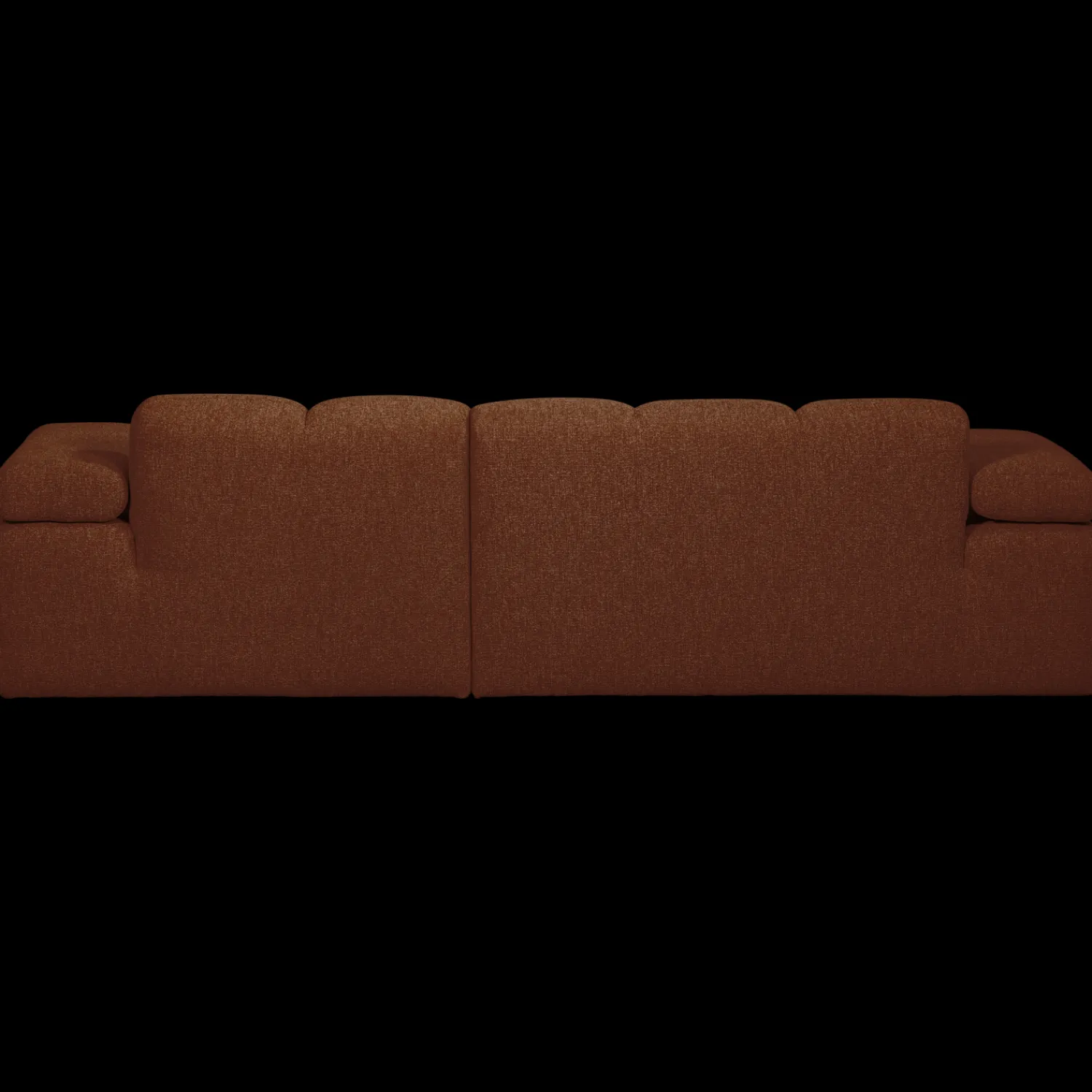 Elementenbanken-WOOOD Mojo Bouclé Chaise Longue Bank Rust Brown Melange