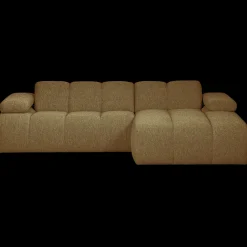 Elementenbanken-WOOOD Mojo Bouclé Chaise Longue Bank Yellow, Brown Melange