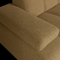 Elementenbanken-WOOOD Mojo Bouclé Chaise Longue Bank Yellow, Brown Melange