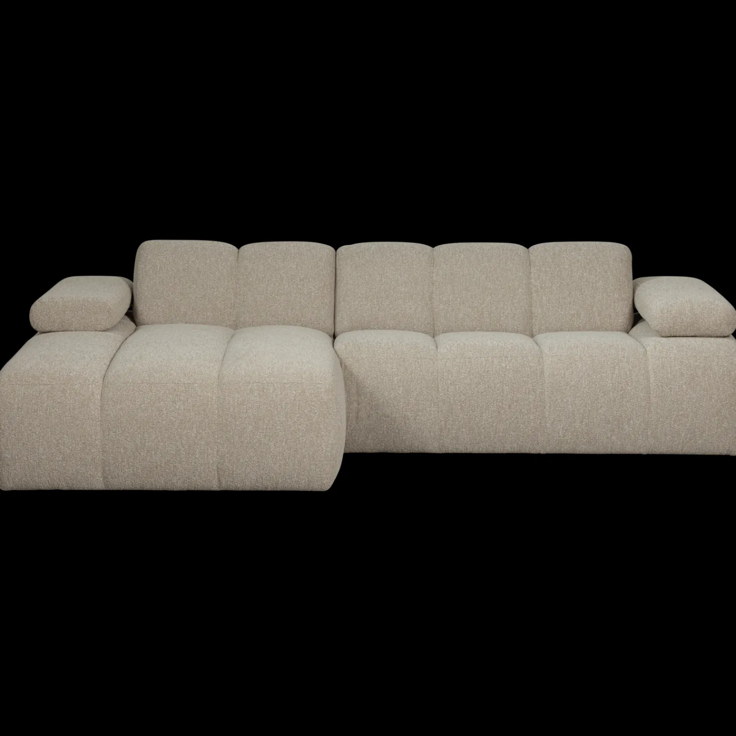 Elementenbanken-WOOOD Mojo Bouclé Chaise Longue Bank Beige Melange