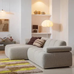 Elementenbanken-WOOOD Mojo Bouclé Chaise Longue Bank Beige Melange