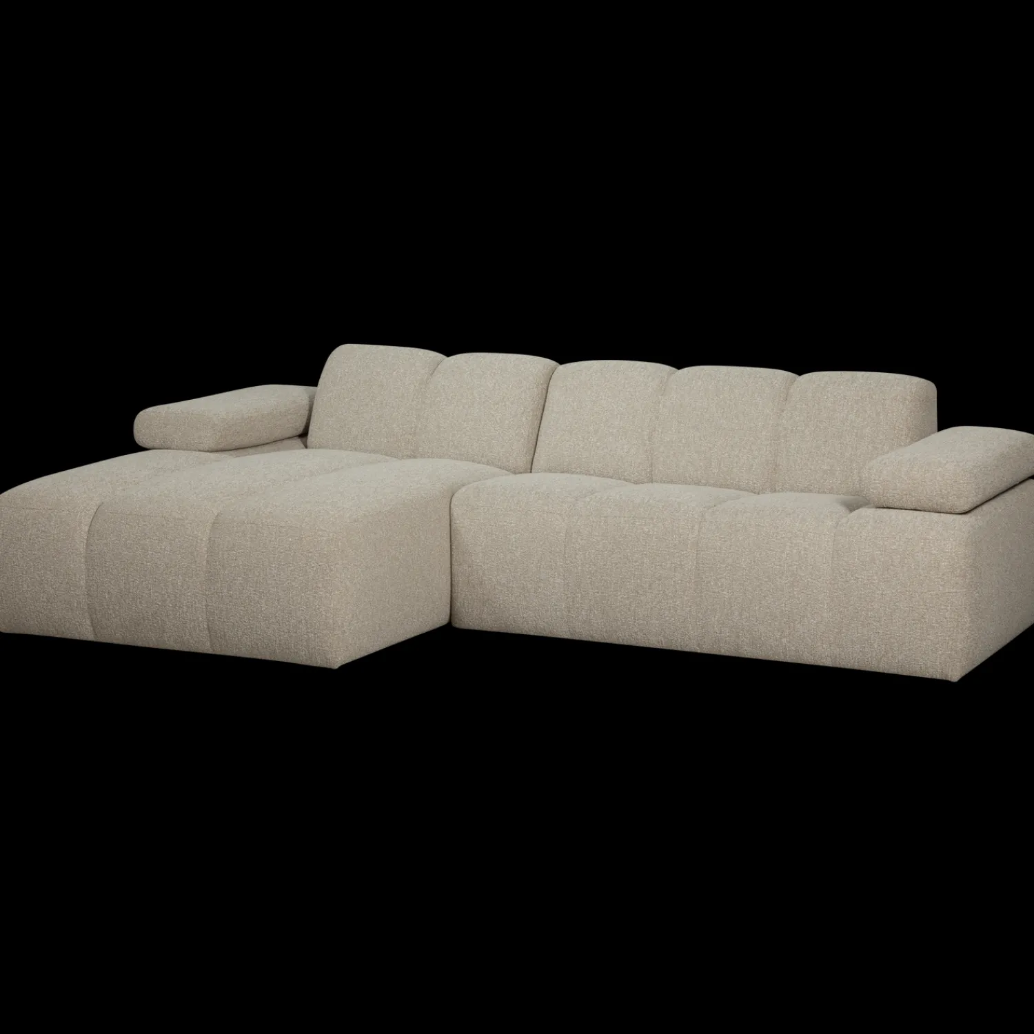 Elementenbanken-WOOOD Mojo Bouclé Chaise Longue Bank Beige Melange