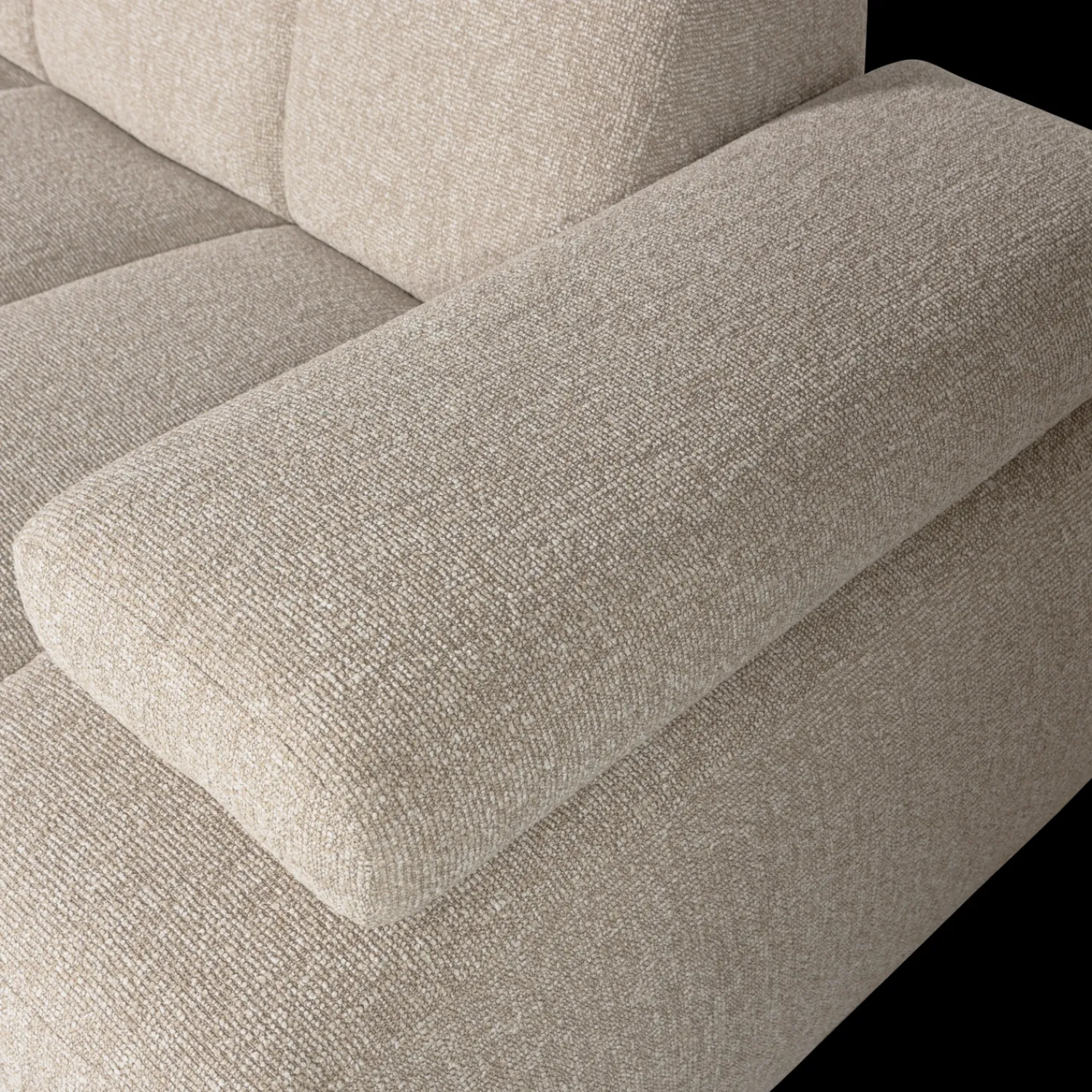 Elementenbanken-WOOOD Mojo Bouclé Chaise Longue Bank Beige Melange